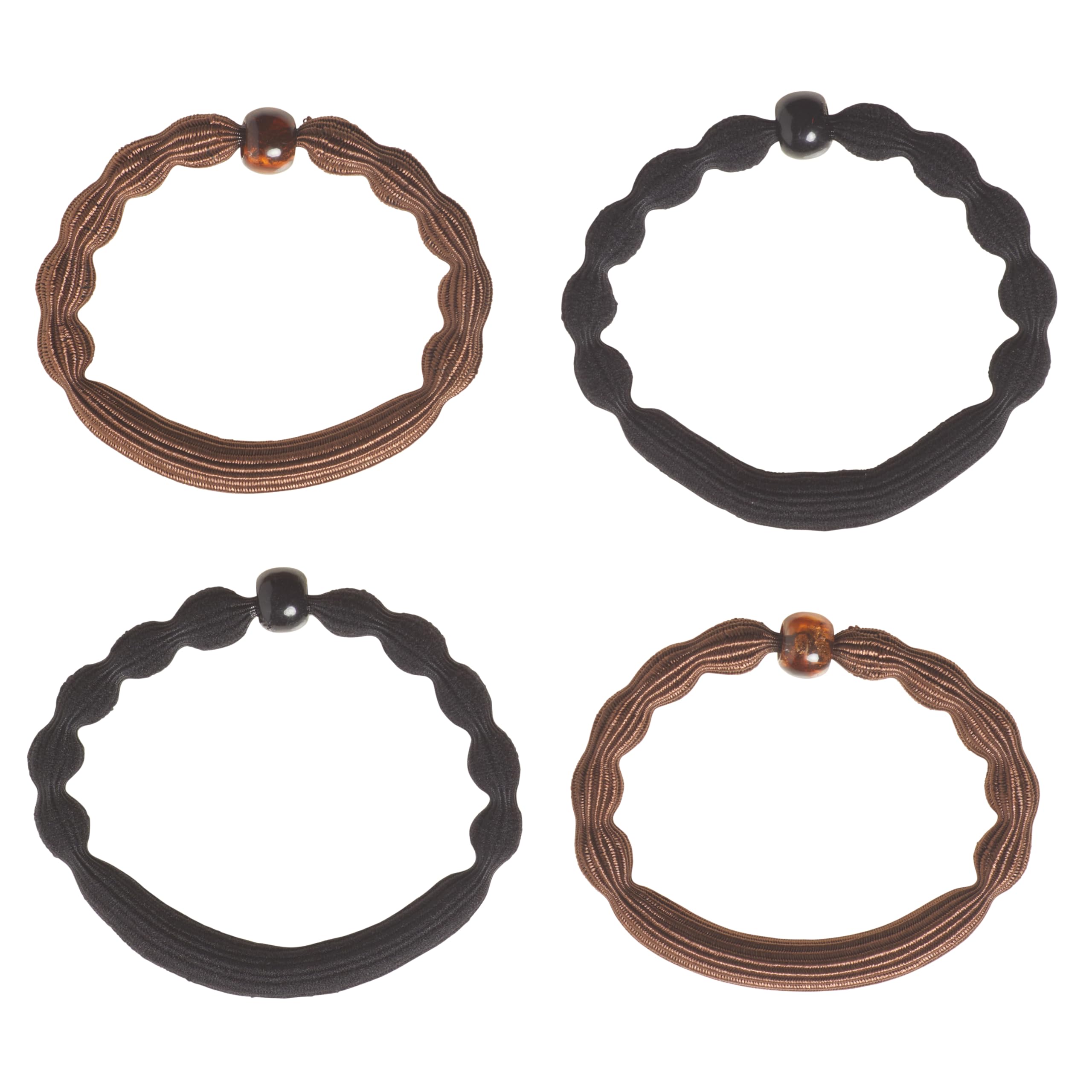 Goody Ouchless Forever Hair Elastics, 10 Ct, Brown & Black, 6MM, Damage-Free, 3X Stronger Ties, Retainable Shape, 16 Strand Inner Core, Styling Accessories for Women & Men, All Hair Types