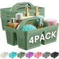 MLIKLU 4 Pack Portable Shower Caddy with Handle (Set of 4) White