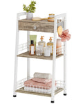 Gewudraw Bathroom Ladder Shelf with Drawer, 3-Tier Bathroom Storage, White
