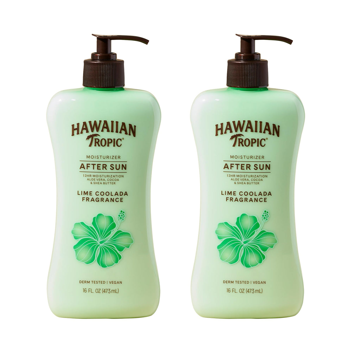 Hawaiian Tropic Lime Coolada After Sun Lotion, 16 Fl Oz (2 Pack)