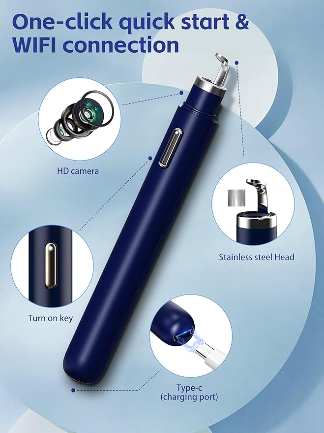 Visual Blackhead Remover with Camera 20X Extractor Kit for iPhone/Android