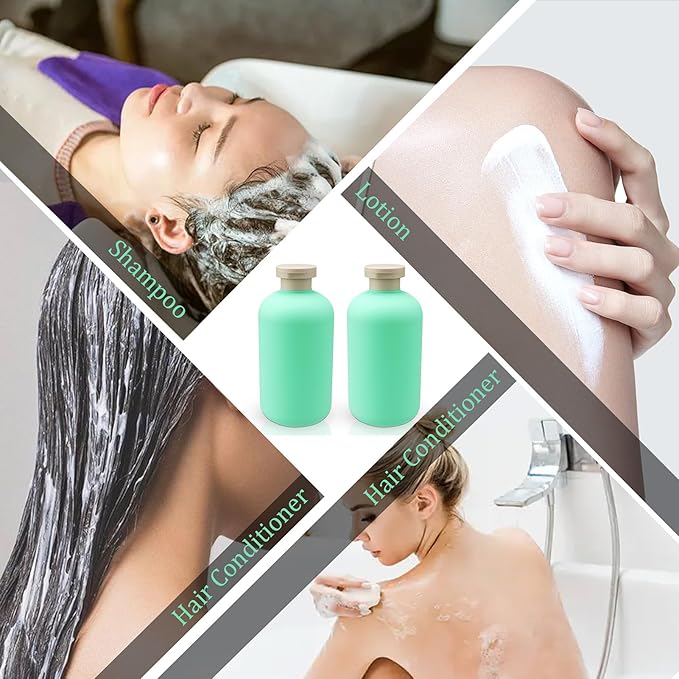 Wowang Shampoo and Conditioner Bottles 16.9oz 2 Pack Travel Bottles for Toiletries