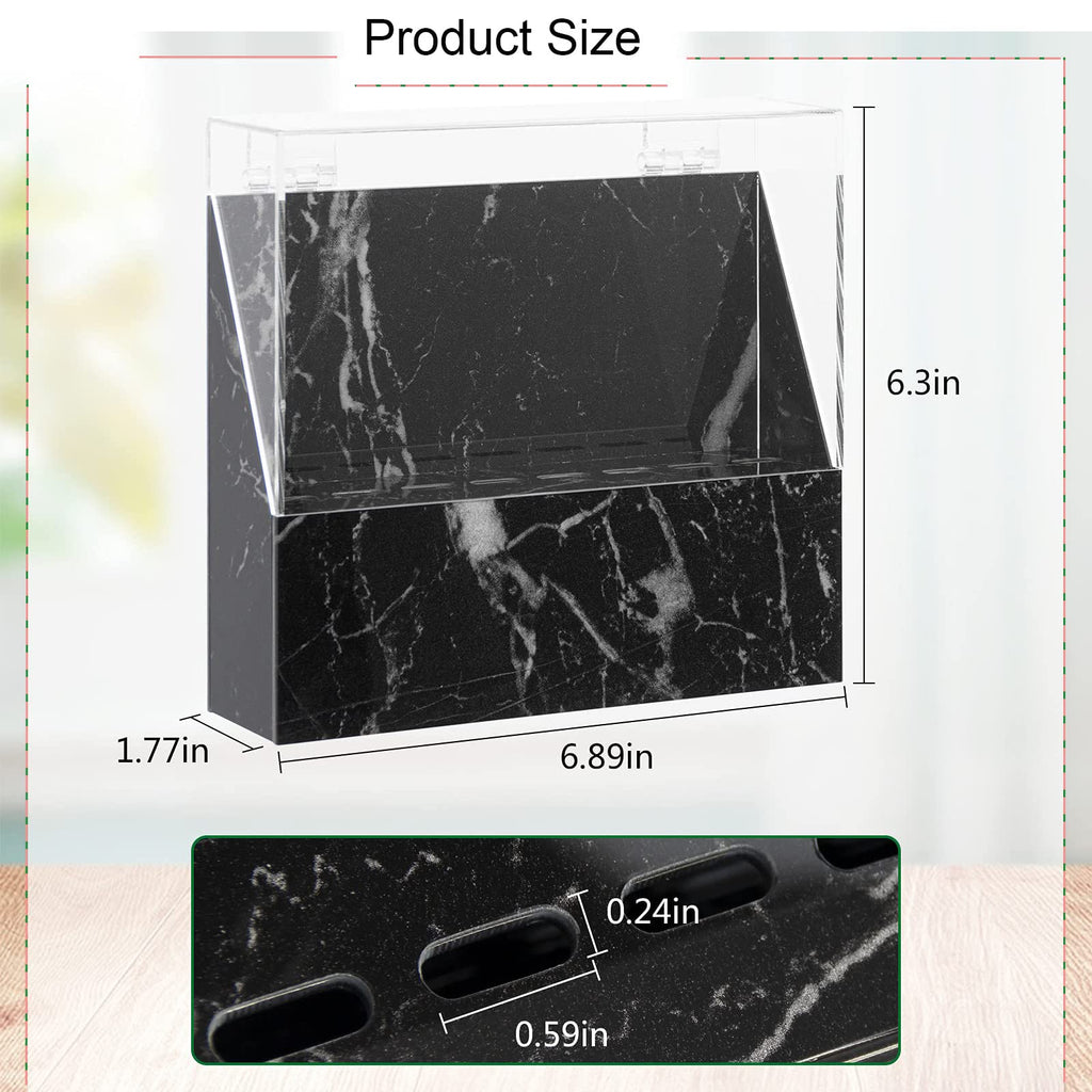 LXIANGN 8 Holes Eyelash Tweezers Holder Case for Lash Extensions, Black