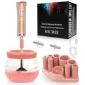 RICRIS Electric Makeup Brush Cleaner and Dryer Machine - Super Fast Clean and Dry Make Up Brushes - Automatic Cosmetic Brush Spinner Washer Tools