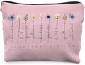 Likjad Christian Gifts Makeup Bag, Floral Christian Cosmetic Bags for Women, Galatians 5:22-23 Bible Verse Makeup Pouch, Faith Based Gifts Zipper Pouch(pink)