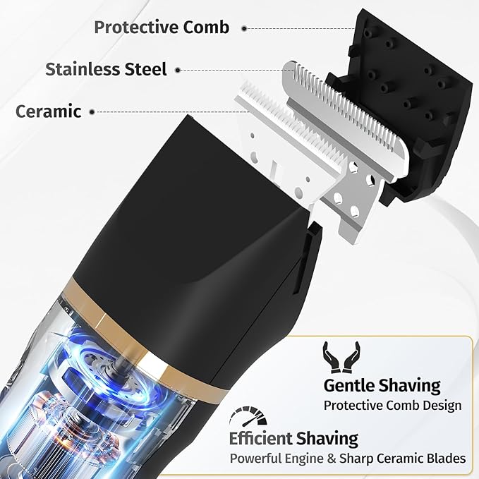 Bikini Trimmer for Women,5-in-1 Electric Razors for Women,Electric Shaver for Women's,IPX7 Waterproof Trimmer for Men Legs,with 5 Replaceable Blade Heads,USB Recharge Dock（Black）