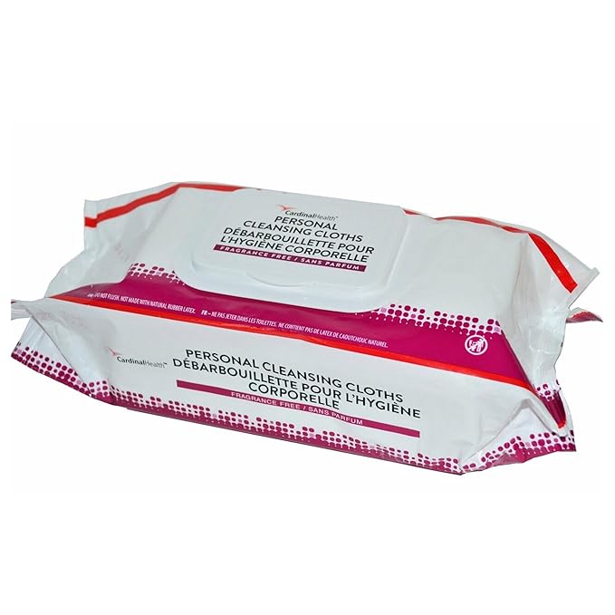 Cardinal Health Personal Cleansing Wipe 9 x 13" 2AWU-64, 1 Pack 64 Wipes