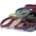 Qarwayoc 50PCS Large Hair Ties, Thick Cotton Seamless Hair Ties, Hair Elastic Ponytail Holders, No Damage for Thick Heavy Hair, 2 Inch in Diameter, 5 Colors