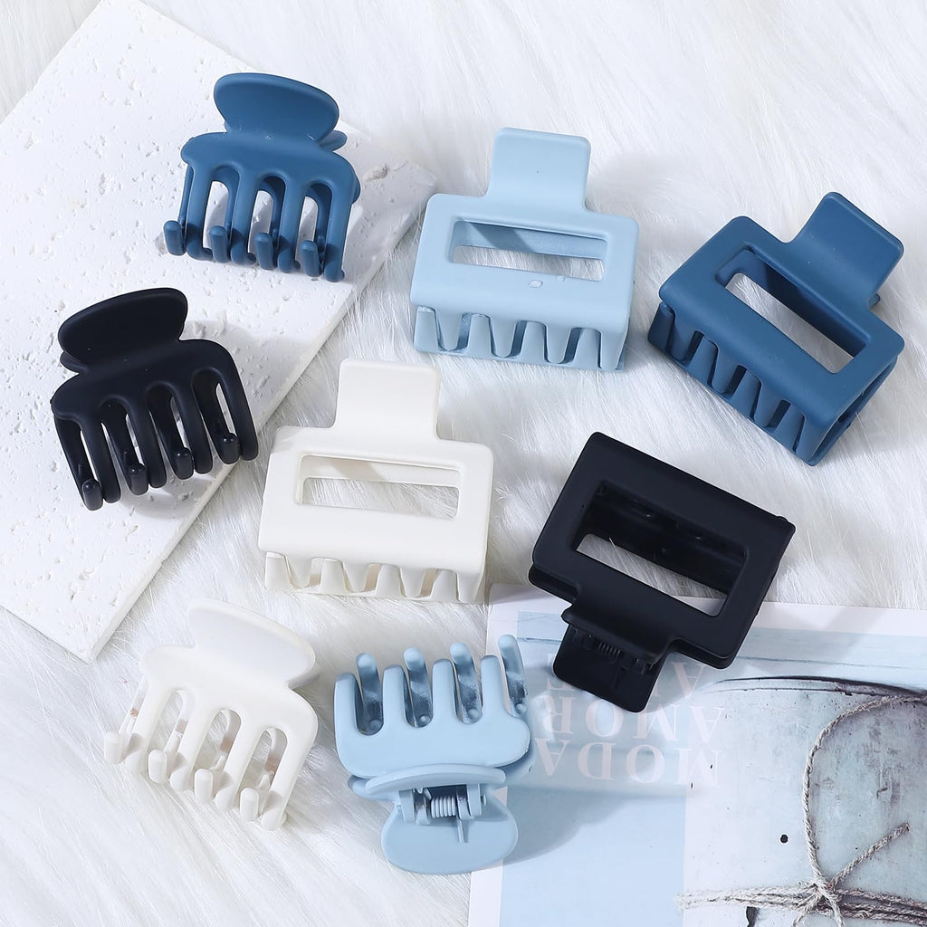 SMKSL 8 Pcs Hair Claw Clips for Women & Girls 2 Styles Hair Accessories