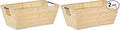 Whitmor Rattique Small Shelf Tote Latte (Pack of 2)
