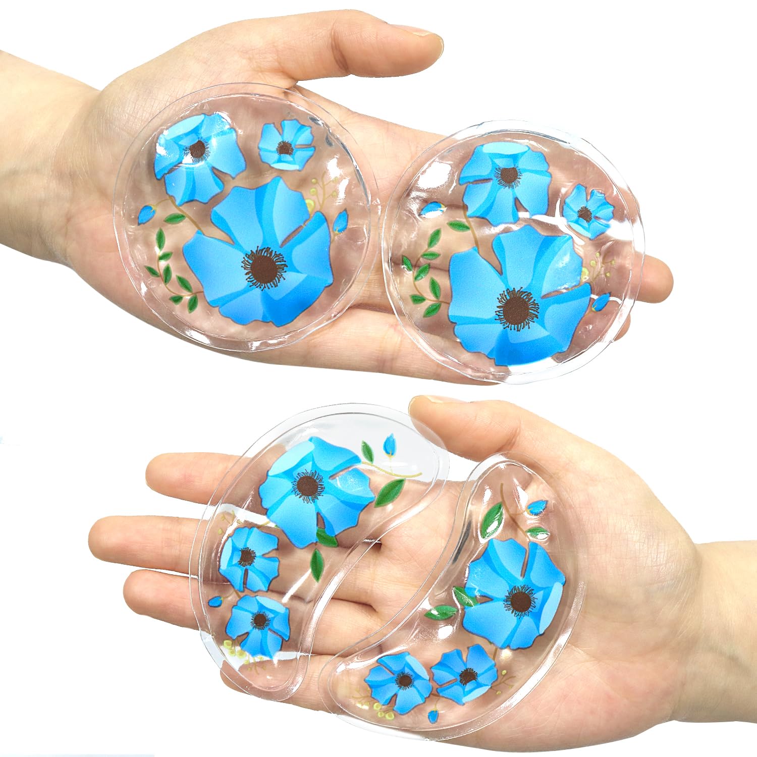 Conbella 4PCS Gel Eye Ice Pack Set Reusable, Cold and Hot Compress for Eyes