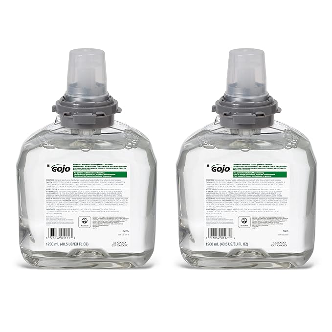 GOJO TFX Foam Soap Refill, Fragrance Free, 2ct x 1200 mL - 5665-02