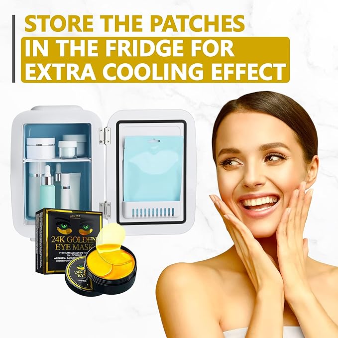 Under Eye Collagen Patches - 24K Gold Eye Mask Anti-Aging Hyaluronic Acid - Under Eye Mask for Reducing Dark Circles & Puffy Eyes (30 PAIRS) - Under Eye Bags Treatment