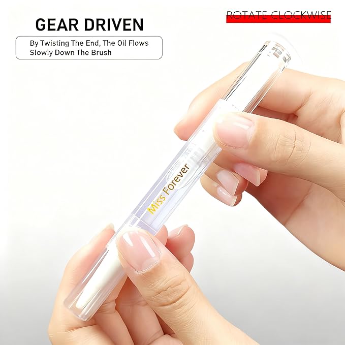 Miss Forever Cuticle Oil Pens - Light Scents Nail Oil Pen for Growth and Strength, Nail Care Mini Vitamins Oil Set with Natural Ingredients, Cutical Repair Bulk for Women Manicure (3 Random Scents)