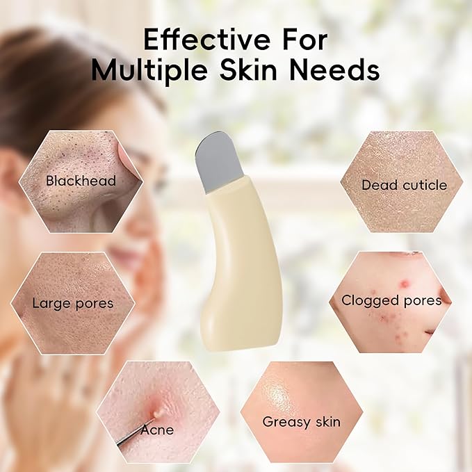 Blackhead Remover Tools with Brush, Silicone Face Scraper for Deep Cleansing, Skin Scrubber Face Spatula, Nose Blackhead Remover, Skin Care Tool for Men and Women