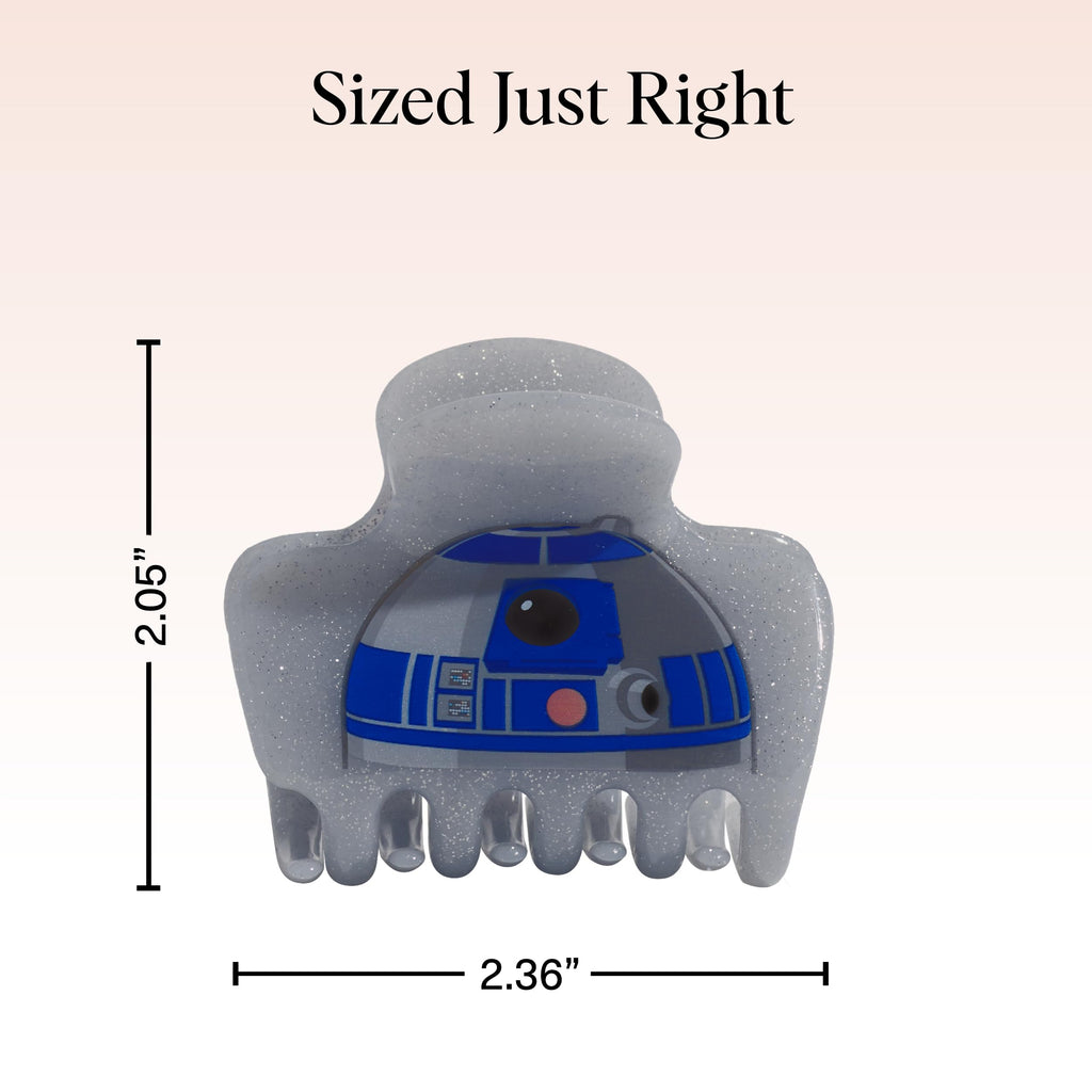 Kitsch x Star Wars R2-D2 Glitter Medium Hair Clip for Women – Whimsical Galaxy-Inspired Claw Clip | Recycled Plastic, Strong Secure Grip | Hair Accessories for Girls, 1pc