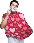 NOUZU Valentine Day Print Beard Bib Apron For Men, Beard Hair Catcher For Men Shaving Trimming,Beard Cape Cloth