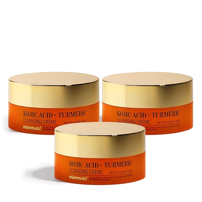 mimmua! KOJIC ACID TURMERIC CLEANSING CREME| Balm to Oil Cleanser | Makeup Remover Cleansing Cream | No Eye Stinging 100ml / 3ea