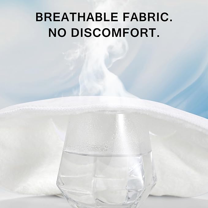 PureSoftness Face Steam Towel with Headband. Reusable Facial Steamer Spa Towels for Women Girls. 2-in-1 Care. Steam Serum Cream Absorption. Cool Calming Moisturizing