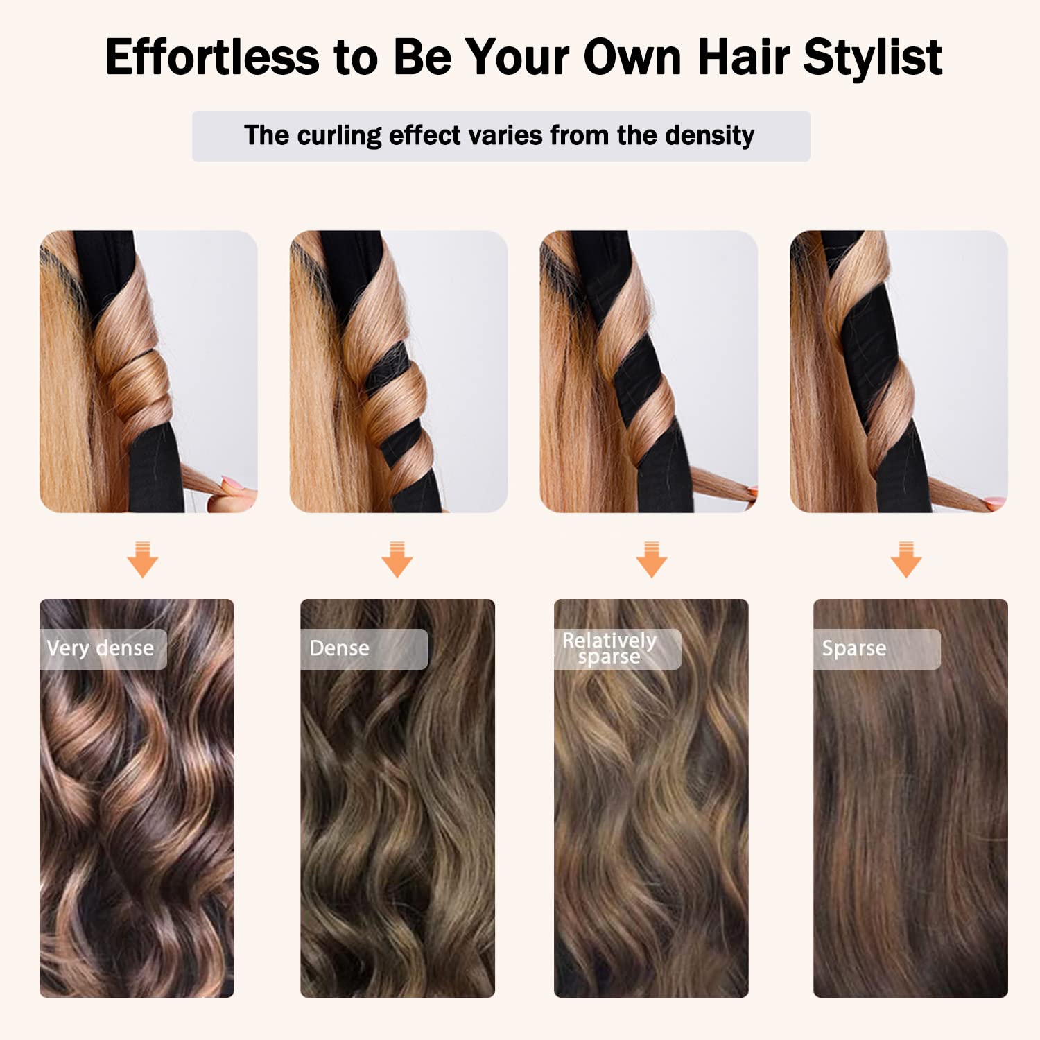 CORATED No Heat Curlers, Heatless Curls for Long Hair, Heatless Curling Rod Headband You Can Sleep In, Silk DIY Hair Styling Tools Kit