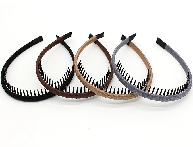 JOBAND Zig Zag Hairbands - Head Bands for Women's Short Hair, Non-Slip Hair Accessories (4 Colors)