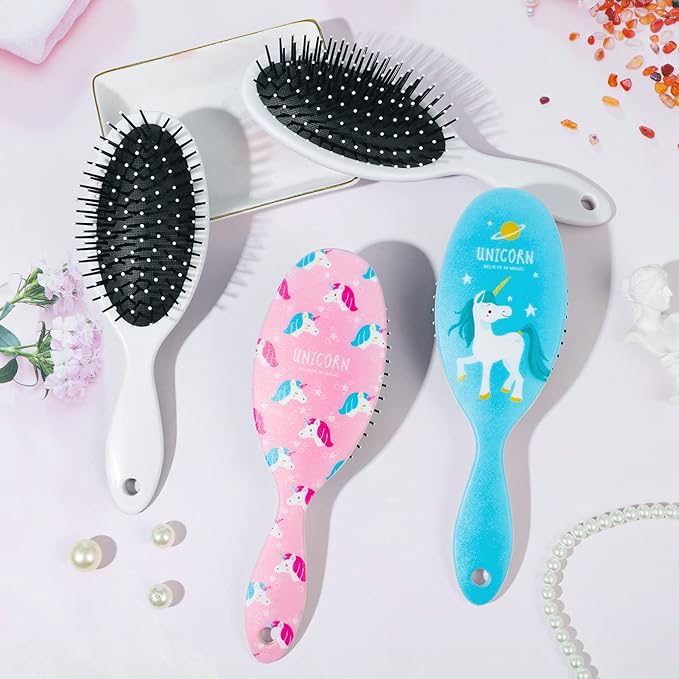 4 Pack Detangler Hair Brushes, Anti-static Massage Comb Hair Brush for Women Girls Curly Straight Long or Short Hair