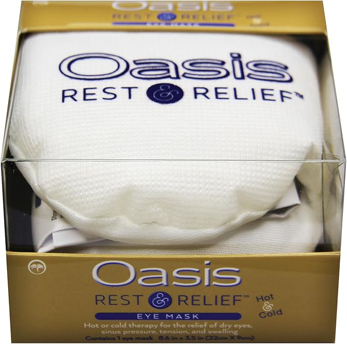 OM8000 - Oasis Rest & Relief™ Hot and Cold Therapy Adjustable Eye Mask | Soothing Relief | Compress for Dry Eyes