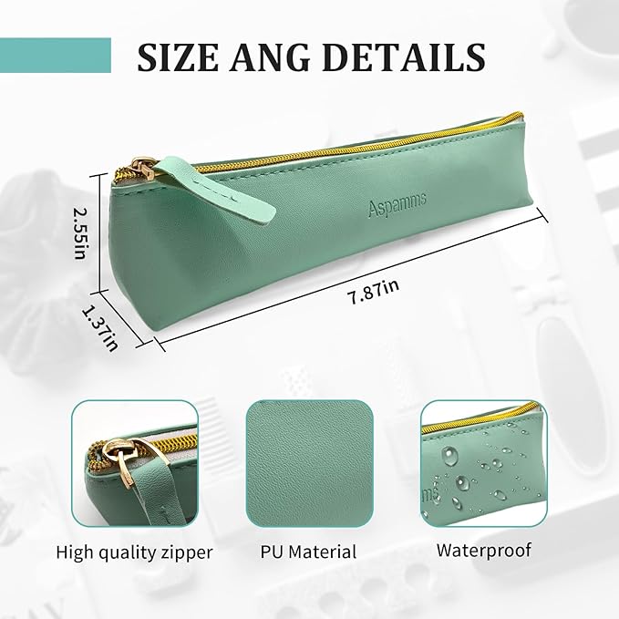 Aspamms 3PCS Small Makeup Bag for Purse, Mini Portable Cosmetic Bag for Women, Coin Purse Lipstick Cosmetic Accessories Leather Organizer, Small Travel Kit Storage Pouch