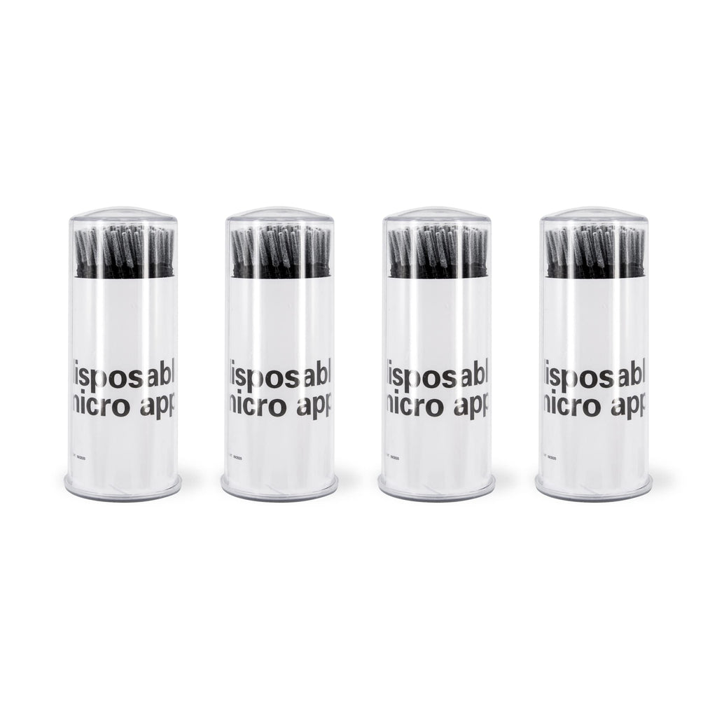 i-Laesh 400pcs Disposble Micro Applicators Brushes for Eyelash Extension Cotton Swabs Makeup Oral and Personal Care Mini Grafted Bottled Remove Glue - Black (Bottled - Pro Grip)