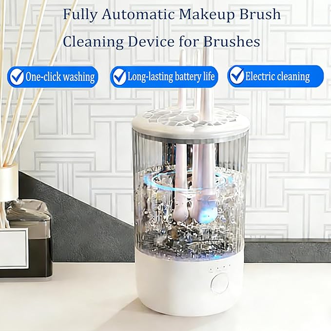 BomCot Electric Makeup Brush Cleaning Machine, Automatic Makeup Brushes Cleaner Suitable for Various Makeup Brushes & Tools