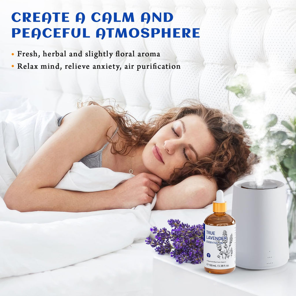 HIQILI Lavender Essential Oil for Diffuser, Aromatherapy & Better Sleep
