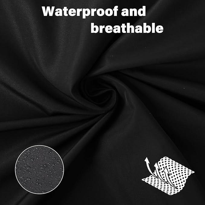 llezza Professional Salon Hair Cutting Cape, Barber Cape for Men/Women, Adjustable Snap Button with Waterproof Hairdressing Salon Cape for Haircut, Coloring, Makeup, Styling(52" x 47"), Black