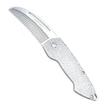 Dolmifapro Small Folding Mustache Comb, Metal Beard Comb for men EDC Pocket Mini Portable Fits In Keychain Anti-Static (Hammer Pattern)
