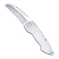 Dolmifapro Small Folding Mustache Comb, Metal Beard Comb for men EDC Pocket Mini Portable Fits In Keychain Anti-Static (Hammer Pattern)