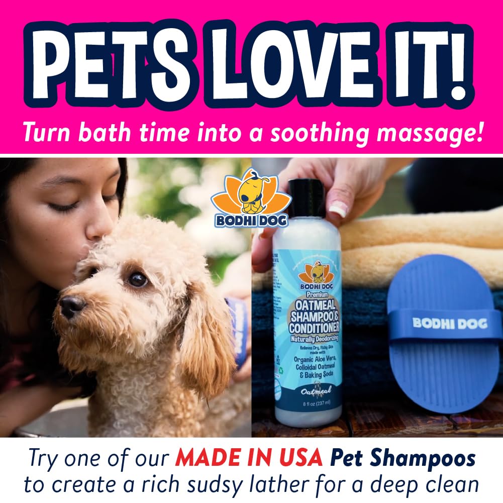 Bodhi Dog Shampoo Brush - Pet Grooming & Bath Supplies for Dogs and Cats - Bath Brush for Long & Short Hair - Premium Scrubber for Shower, Showerhead, Sprayer & Bathing (One Pack, Pink)