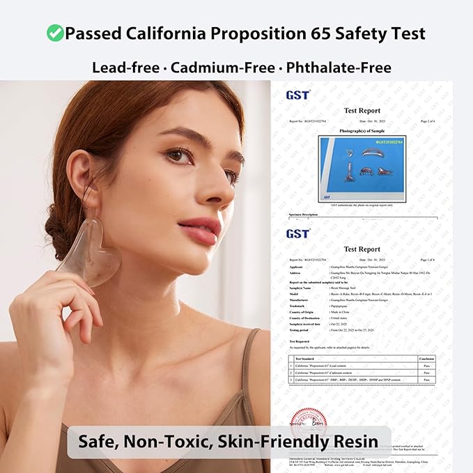 Papipapiqiao Gua Sha Tool for Face &Body,Gua Sha Sculpting Tool,Jawline Shaper Lymphatic Drainage Brush,Scalp Massage Tool&Head Scratcher,Face massagerProp 65 Tested