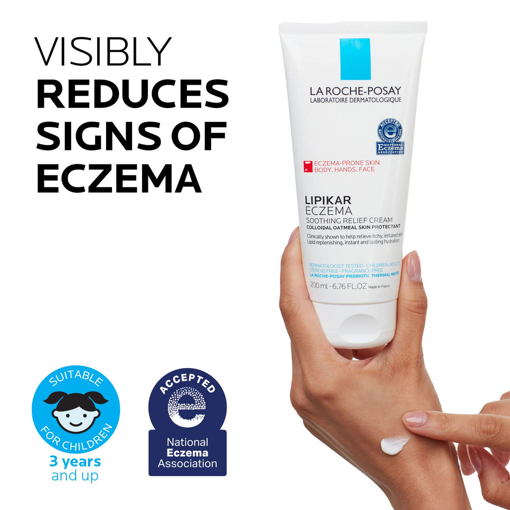 La Roche-Posay Lipikar Soothing Relief Eczema Cream, Sensitive Skin 6.8oz