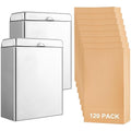 Tioncy 2 Pcs Sanitary Napkin Receptacle with 100 Feminine Hygiene Liner Bag Wall Mounted Tampon Holder for Bathroom Sanitary Napkin Disposal Bags Tampon Disposal Bin for Home Public Restrooms