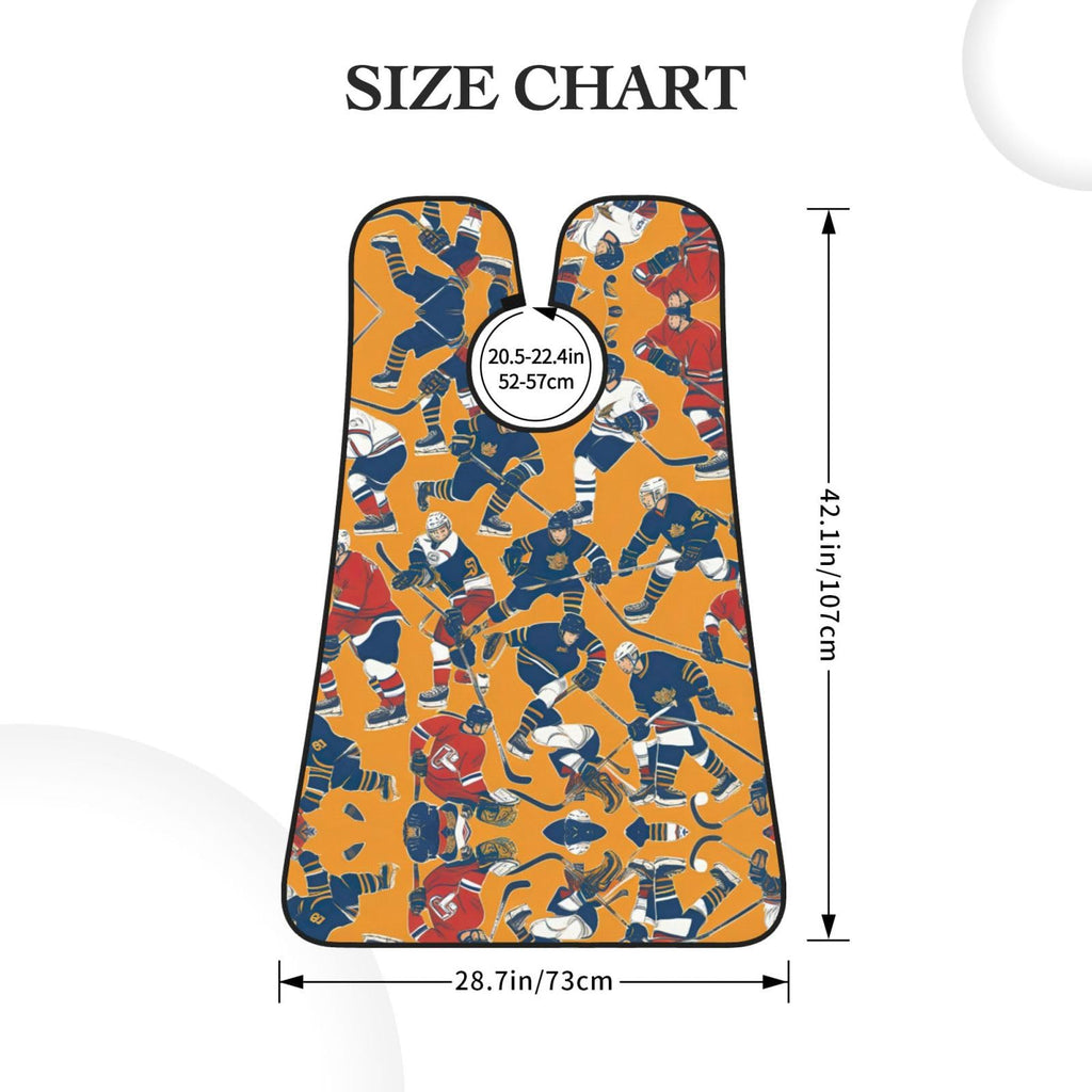 YQxwJL Hockey Print Beard Bib Shaving Apron, Beard Hair Trimming Cape Gift For Dad
