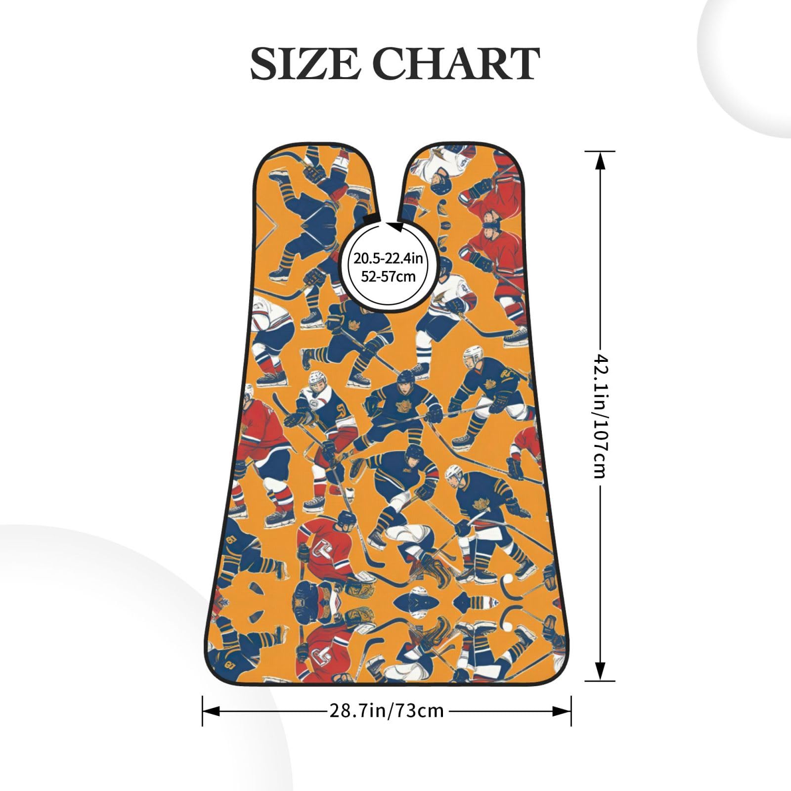 YQxwJL Hockey Print Beard Bib Shaving Apron, Beard Hair Trimming Cape Gift For Dad