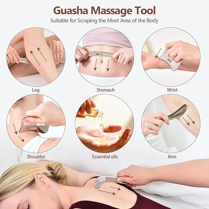 Niymyin 304 Stainless Steel Fascia Gua Sha for IASTM & Sore Muscle Massage