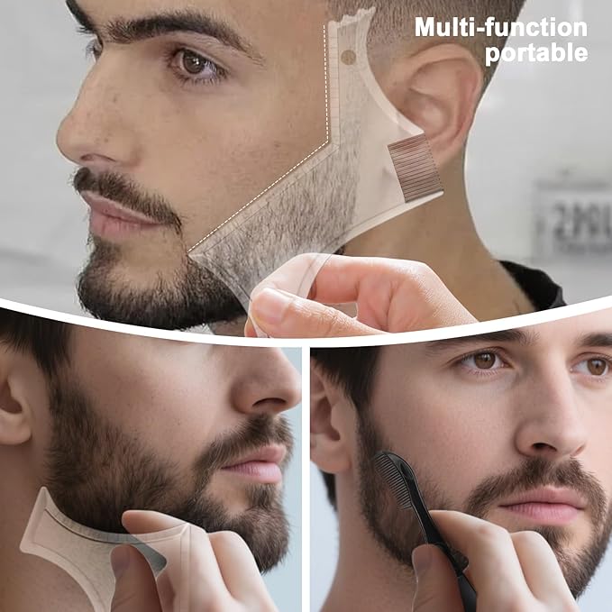 Ponhey 12Pcs Barber Pencil with 2 Sharpener 1 Sharpener Ruler Brush, White Magic Hairline Pencils for Lineup Beard Shaping Beard Guide Pen Barber Chalk for Beards Hair Makeup Design for Men