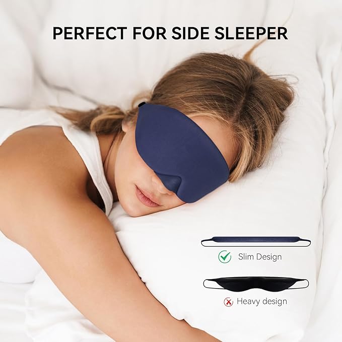 Mavogel Cotton Sleep Mask with Updated Bending Nose Design, 100% Handmade