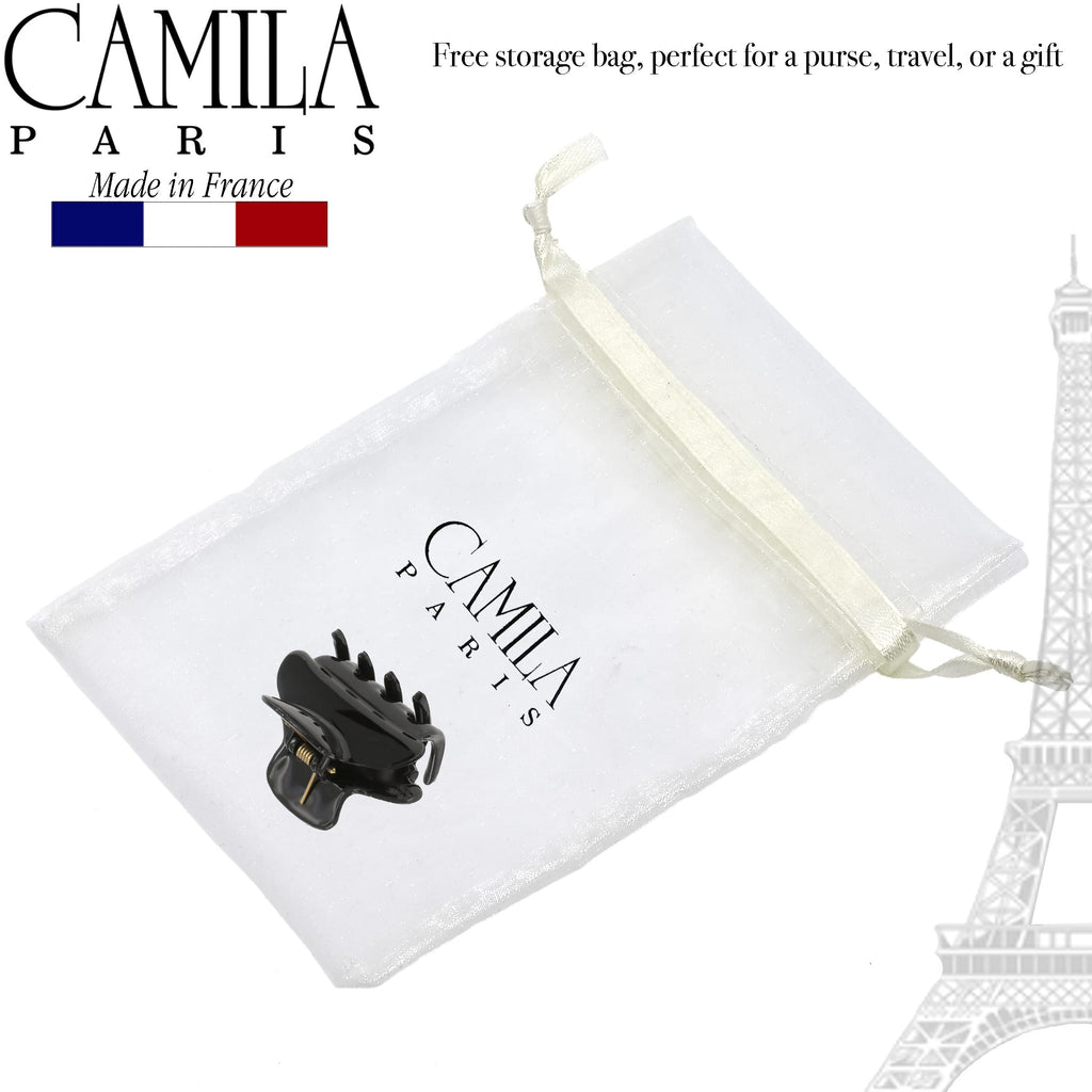 Camila Paris CP3554 French Small Hair Clips for Women, 1.5" Small Claw Clip Fashion Styling Mini Hair Clip Accessories for Women, Strong Hold No Slip Grip Cute Claw Clips, Made in France