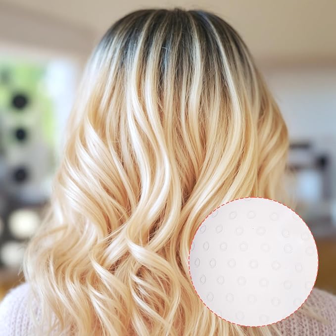 Sibba Hair Highlighting Cap with Punch Holes, Reusable Silicone Hair Coloring Highlight Cap Professional Dye Caps Set with Hook Needle Dual Combs for Home Salon Coloring Frosting