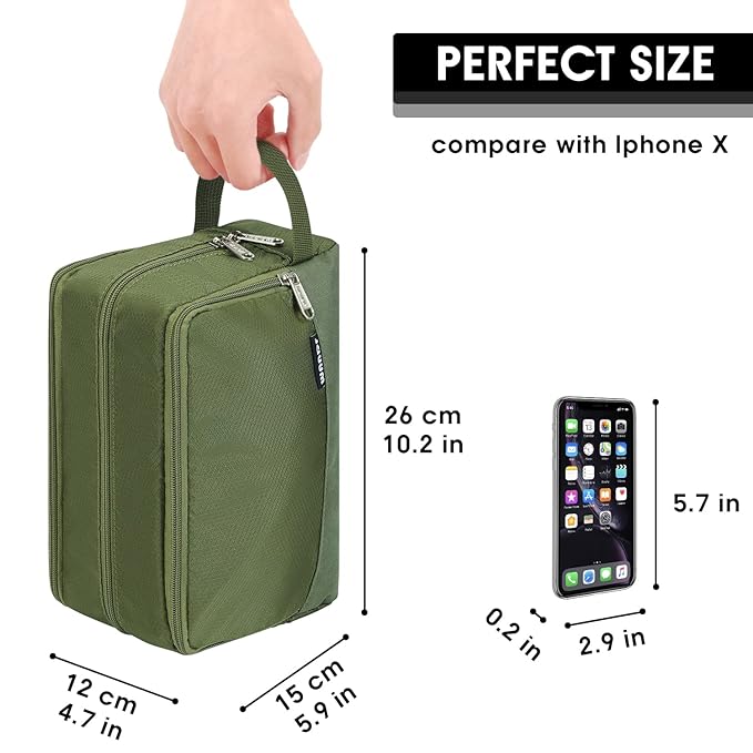 WANDF Travel Toiletry Bag for Men, Small Dopp Kit for Toiletries