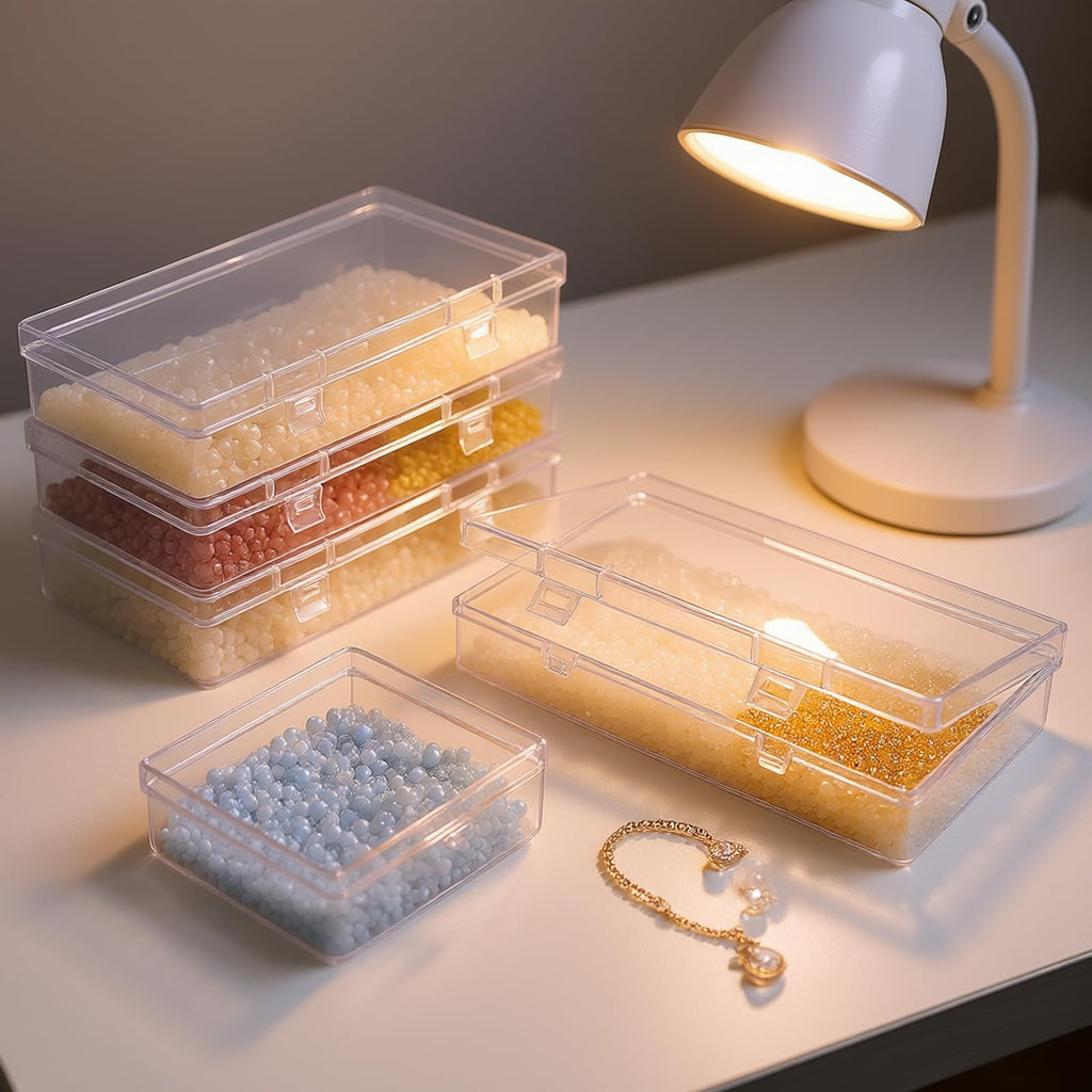 4 Pack Rectangular Clear Plastic Storage Containers 6.1x3.3x1.18 inch