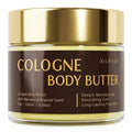Men’s Cologne Body Butter – Shea Butter Moisturizer with Long-Lasting Masculine Scent – Fresh Woody Grooming Cream – Bergamot, Amberwood & Musk – 4.06oz