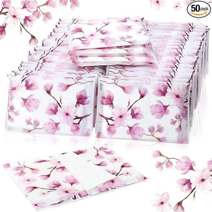 Geyee 50 Packs Tissue Travel Size Facial Paper Napkins Travel Packs Disposable Pocket Tissues for Wedding Guest Traveling School Purse Home Supplies, 500 Sheets 3 Ply(Pink Magnolia)