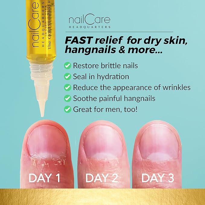 Nail Care Headquarters Refillable Empty Squeeze Cuticle Pens, perfect for holding Simply Pure Nail & Cuticle Oil - Gold Cap Single